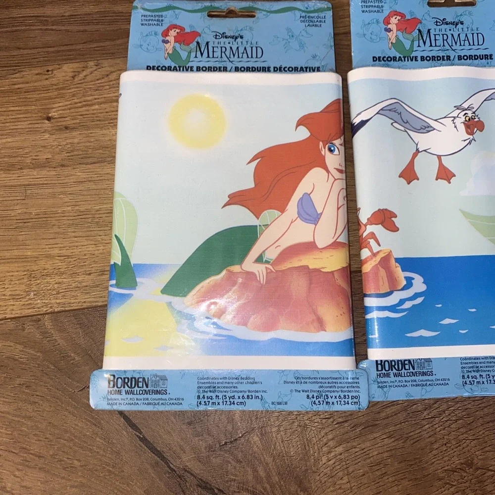 4x Disney's‎ The Little Mermaid Borden Home Decorative Wall Border Wall-covering